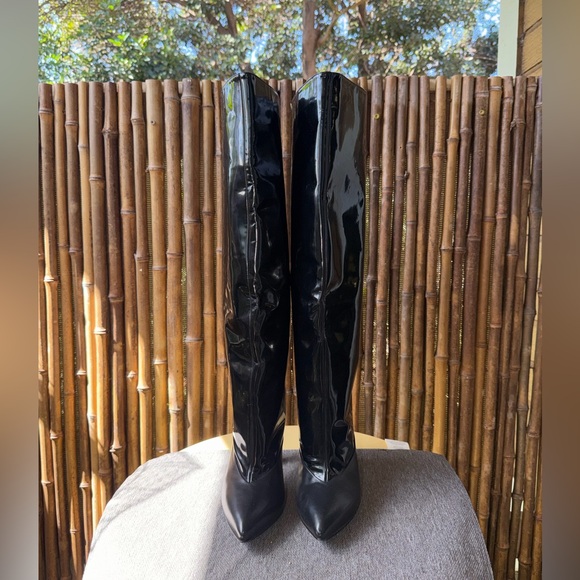 JIMMY CHOO pull up knee high boots - Picture 2 of 10